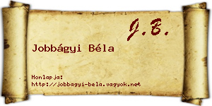 Jobbágyi Béla névjegykártya