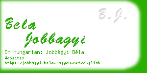 bela jobbagyi business card